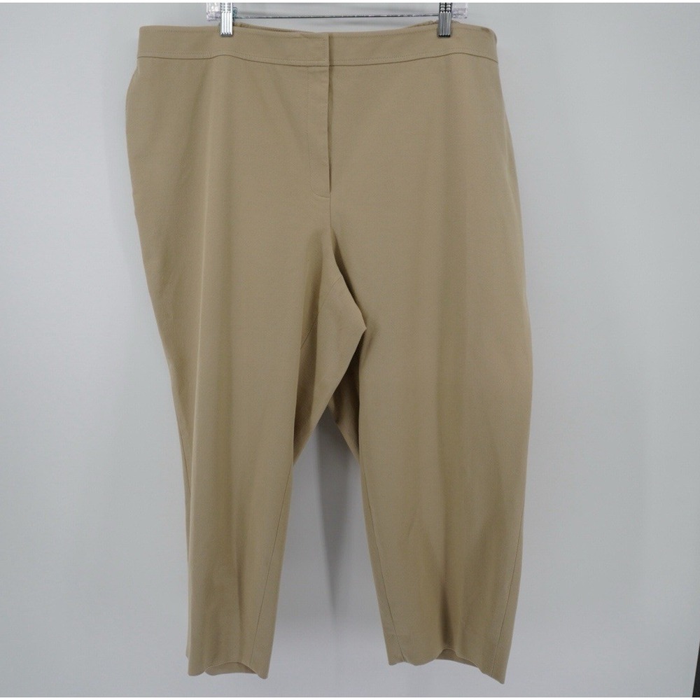 LAFAYETTE 148 Khaki Manhattan Pants Size‎ 22W Office Wear Business casual Career